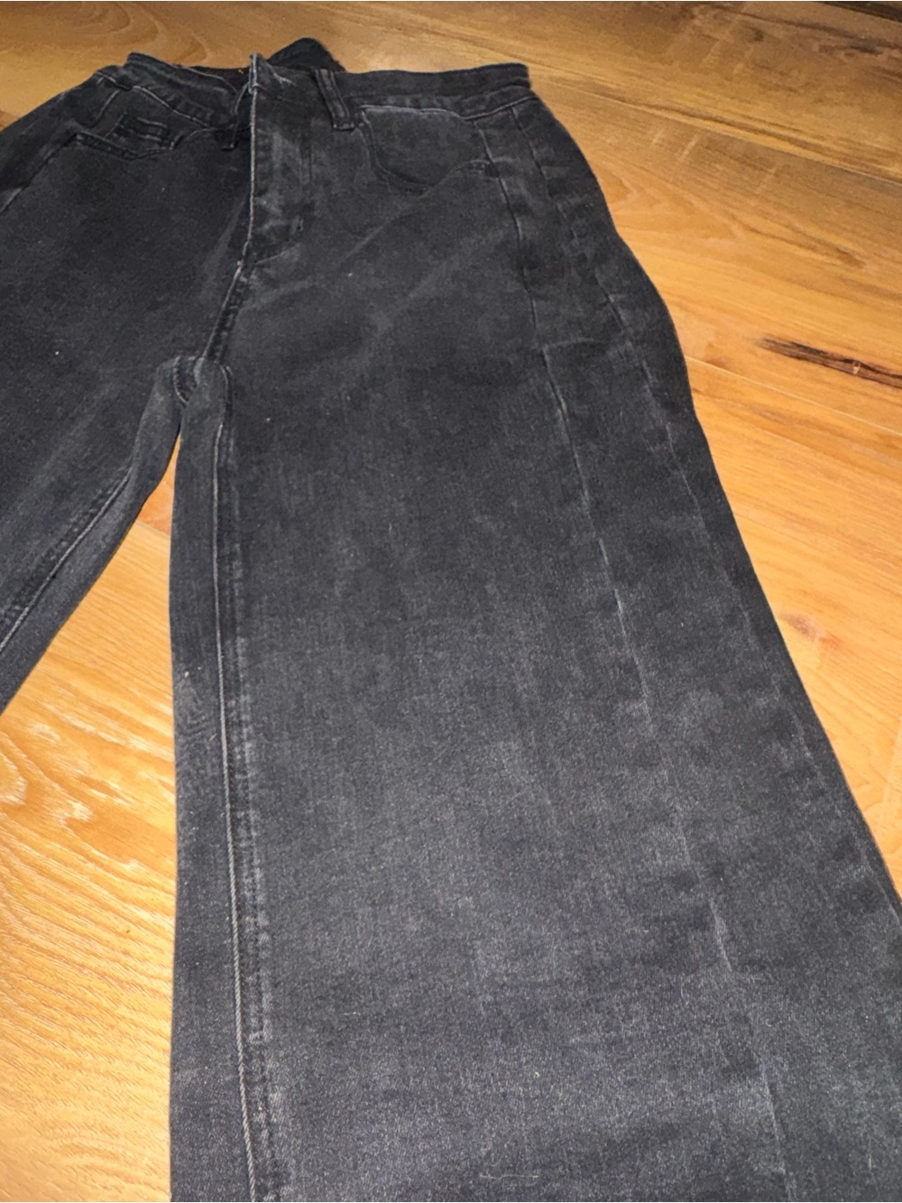 Black High-Rise Straight Leg Jeans - Women - Picture 2 of 5